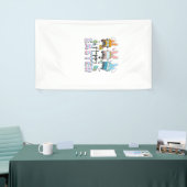 Happy Easter Day Funny School Bus Driver Life Happ 横断幕 (トレードショー)