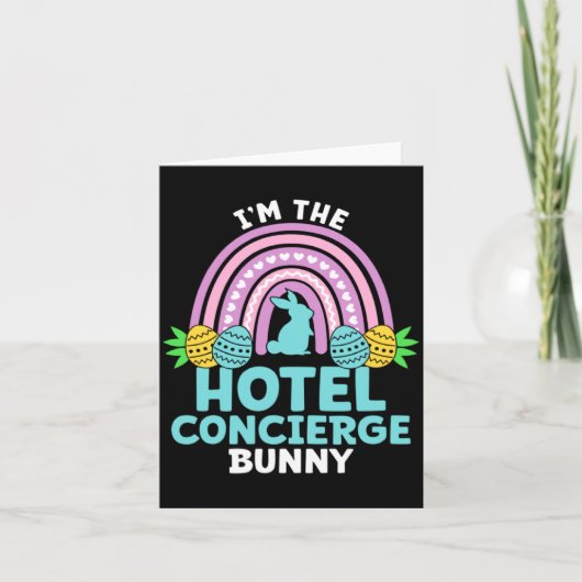 Happy Easter Day I M The Hotel Concierge Bunny  カード (正面)