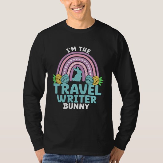 Happy Easter Day I m the Travel Writer Bunny Tシャツ (正面)