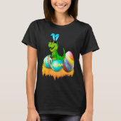 Happy Easter Day Rex Saurus Dinosaur Bunny Eggs To Tシャツ (正面)
