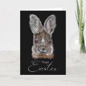 Happy Easter Day With My Bunny Face Realistic Grap カード (正面)