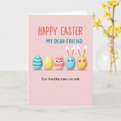 Happy Easter Dear Friend Card カード (黄色い花)