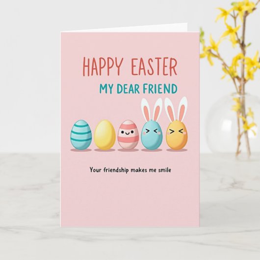 Happy Easter Dear Friend Card カード (黄色い花)