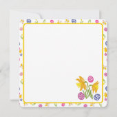 Happy Easter decorated egg, chicken and sun 案内状 (裏面)