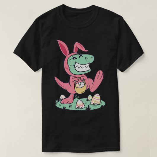 Happy Easter Dinosaur Tre Gift For Kids and Women  Tシャツ (デザイン正面)