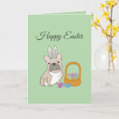 Happy Easter, dog カード (黄色い花)