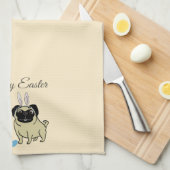 Happy Easter, dog キッチンタオル (四つ折り)