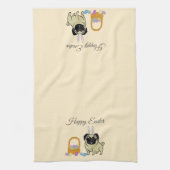 Happy Easter, dog キッチンタオル (縦)