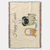 Happy Easter, dog スローブランケット (正面縦)