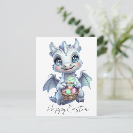 Happy Easter Dragon Postcard ポストカード (スタンド正面)
