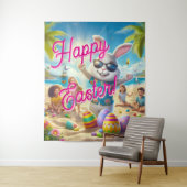 Happy Easter Easter Bunny on Beach Tapestry タペストリー (インサイチュ)
