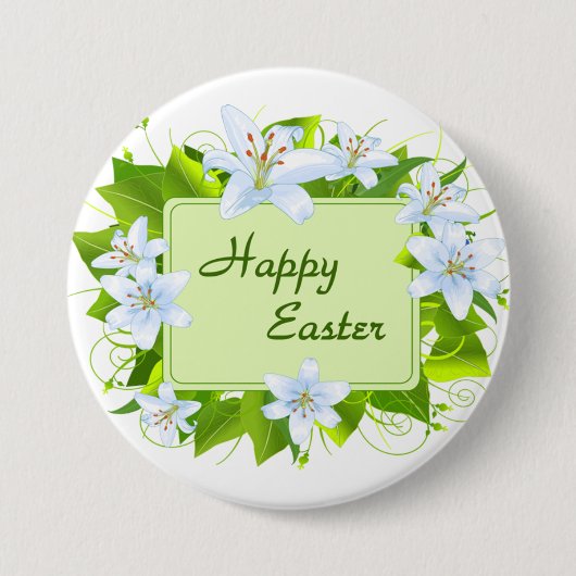 Happy Easter, Easter Lilies 缶バッジ (正面)