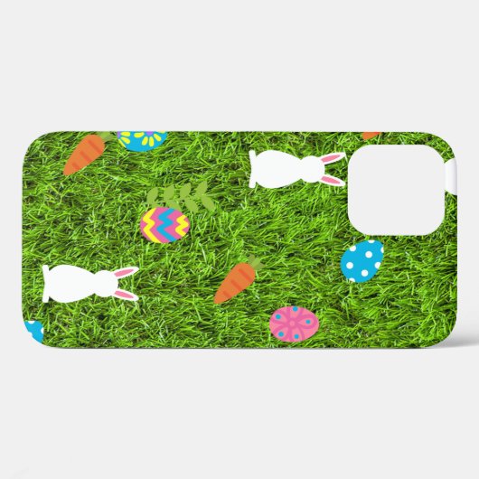 happy Easter Egg Bunny rabbit kawaii grass Case-Mate iPhoneケース (裏面 (横))