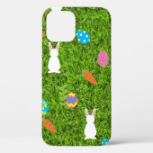 happy Easter Egg Bunny rabbit kawaii grass Case-Mate iPhoneケース (裏面)