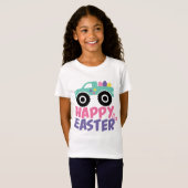 Happy Easter Egg Girly Truck Modern Tシャツ (正面フル)