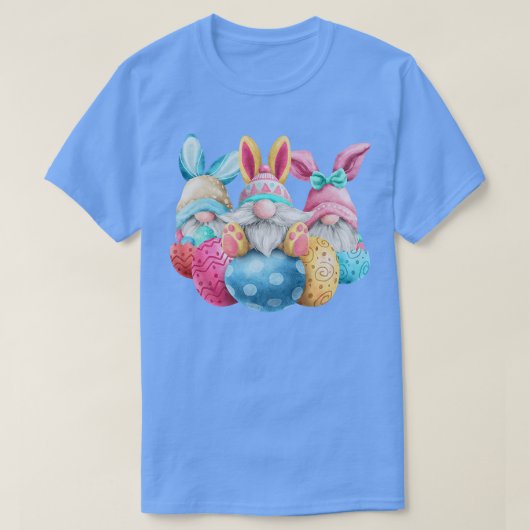 Happy Easter Egg Gnomes Three Easter Bunny Ears Ga Tシャツ (デザイン正面)