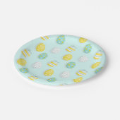 Happy Easter Egg Pattern  ペーパープレート (アングル)