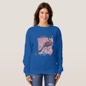 happy Easter Egg peacock retro スウェットシャツ (正面フル)