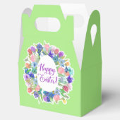 Happy Easter Egg Shaped Floral Wreath フェイバーボックス (オープン)