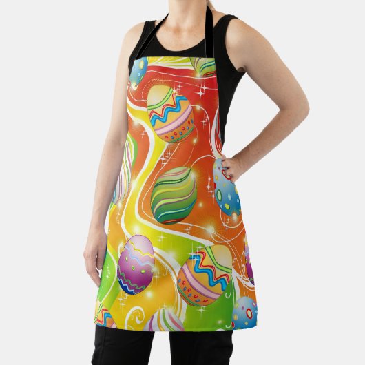 Happy Easter Eggs Festive Pattern エプロン (インサイチュ)