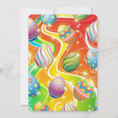 Happy Easter Eggs Festive Pattern サンキューカード (正面)