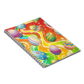 Happy Easter Eggs Festive Pattern ノートブック (右側)