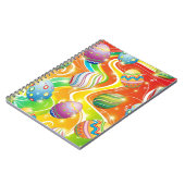 Happy Easter Eggs Festive Pattern ノートブック (左側)