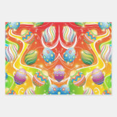 Happy Easter Eggs Festive Pattern ラッピングペーパーシート (正面2)