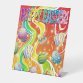 Happy Easter Eggs Festive Pattern 台座サイン (正面)