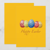 Happy Easter Eggs Holiday Card – Colorful Spring  シーズンカード (正面/裏面)