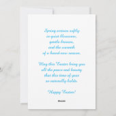 Happy Easter Elegant Floral Cherry Blossom Pastel シーズンカード (裏面)