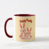 Happy Easter Family – Cute Bunny - caneca マグカップ (左)