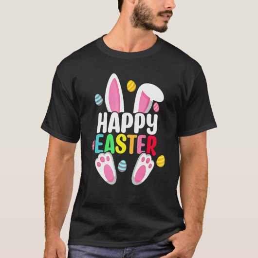Happy Easter Family Matching Easter Day Bunny Egg  Tシャツ (正面)