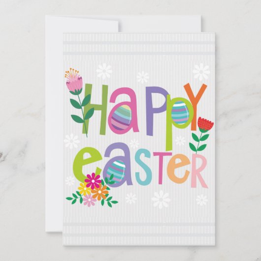 Happy Easter Flat Holiday Card シーズンカード (正面)