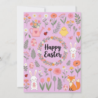 Happy Easter Floral Card  シーズンカード