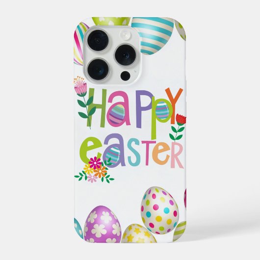 Happy Easter Floral Egg Pattern Phone Case iPhoneケース