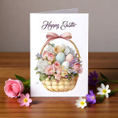 Happy Easter Floral Greeting  カード