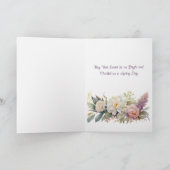 Happy Easter Floral Greeting  カード (内部)