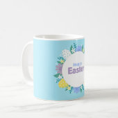 Happy Easter Flowers and Eggs  コーヒーマグカップ (正面左)