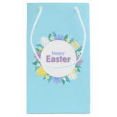 Happy Easter Flowers and Eggs  スモールペーパーバッグ (裏面)