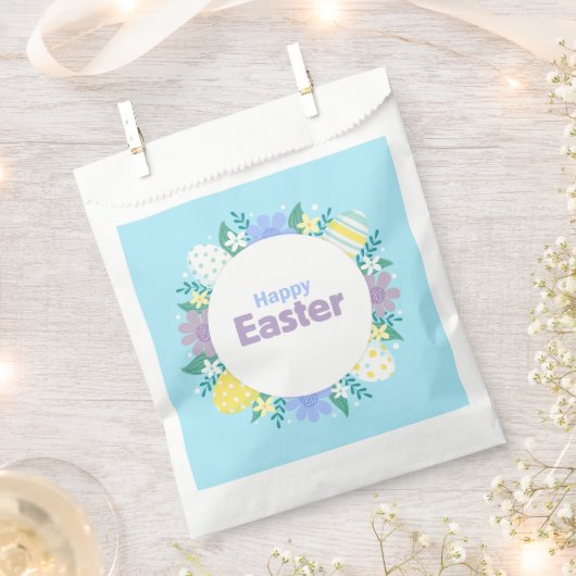 Happy Easter Flowers and Eggs  フェイバーバッグ (クリップ留めされた状態)