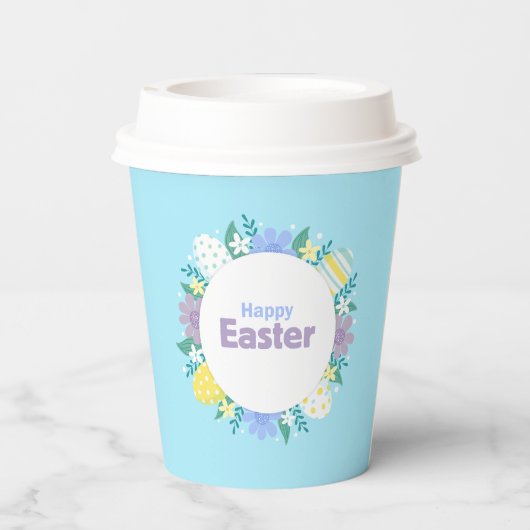 Happy Easter Flowers and Eggs  紙コップ (裏面)