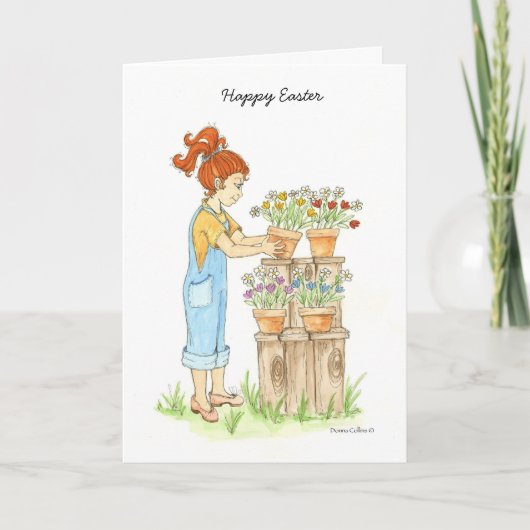 Happy Easter Flowers card シーズンカード (正面)