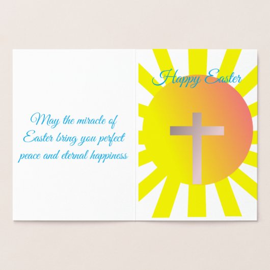 Happy Easter foil card 箔カード (内部)