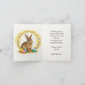Happy Easter Friend Folded Greeting Card カード (内部)