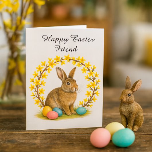 Happy Easter Friend Folded Greeting Card カード