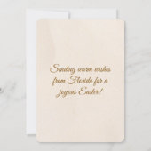 Happy Easter from Florida Cross & Lilies on Beach シーズンカード (裏面)