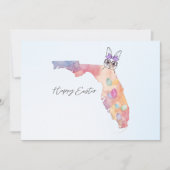 Happy Easter from Florida Pastel Eggs and Bunny シーズンカード (正面)