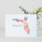 Happy Easter from Florida Pastel Eggs and Bunny シーズンカード (スタンド正面)