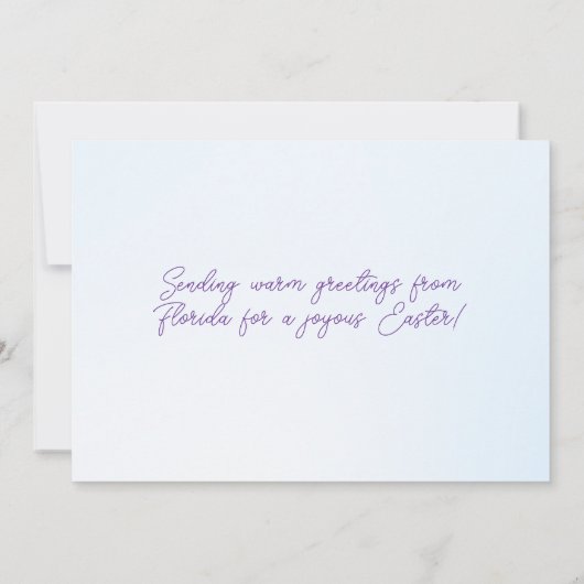 Happy Easter from Florida Pastel Eggs and Bunny シーズンカード (裏面)